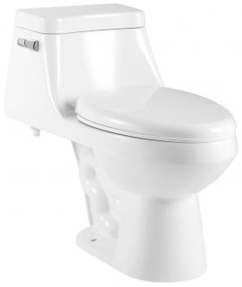 One Piece Oval Toilet with Soft Closing Seat Height 26"