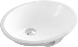 Ceramic oval undermount sink 18 1/2"L x 15 1/8"W x 7 7/8"H