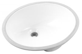 Ceramic oval undermount sink 18 1/2"L x 15"W x 7 7/8"H