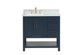 Santorini 36" Vanity Door on the Left Aria Blue
