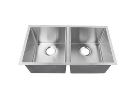 32' Double Handmade Sink 50/50 18G 32'x18'x09'  R10mm