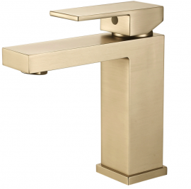 Ratel Single Handle Bathroom faucet  5 4/5" x 6 4/5" Brushed Gold