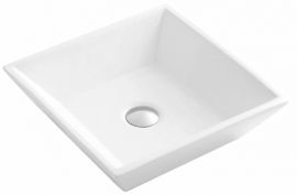 Ceramic square vessel  sink 16 1/10"W x 5 1/2"H x 16 1/10"D