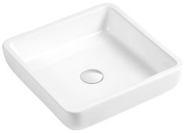 Ceramic square vessel  sink 15 7/10"W x 4"H x 15 7/10"D
