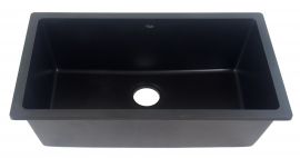 Single Granite Sink 31"x18"x9.5" Black