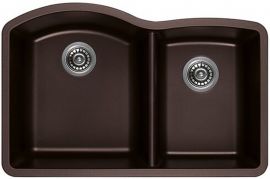 60/40 Black Double Granite Sink (32"x21"x9.5")