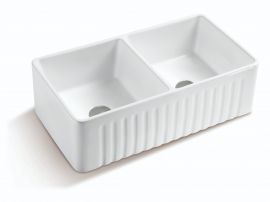 Double Porcelain Apron-Front Sink 33"x18"x10" Reversible