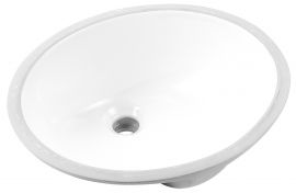 Ceramic oval undermount sink 19 1/2"L x 15 15/16"W x 7 1/2"H
