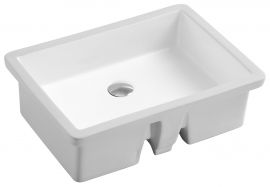 Ceramic square undermount sink 21 3/4"L x 15 1/2"W x 6 3/4"H