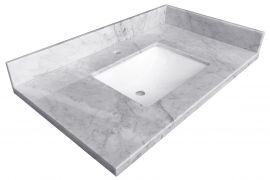 Single Sink Carrara Marble Vanity Top 49.5"x 22.5"x1.5"